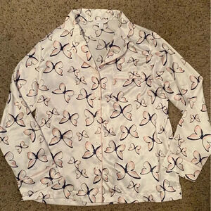 Macy’s Charter Club Long Sleeve Butterfly Pajama Top size extra small (top only)